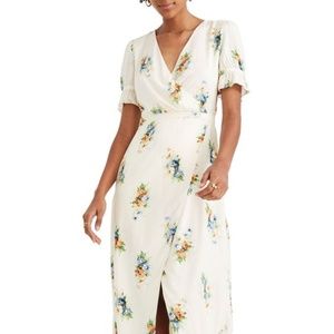 Madewell Ruffle-Sleeve Dress in Classic Corsage